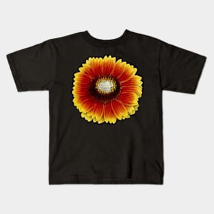 Yellow and Orange Flowers Pattern Kids T-Shirt